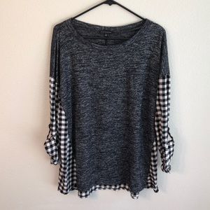 Stitch Fix Staccato Mixed Material Knot Top